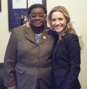Strickland with Rep. Gwen Moore (D-WI)